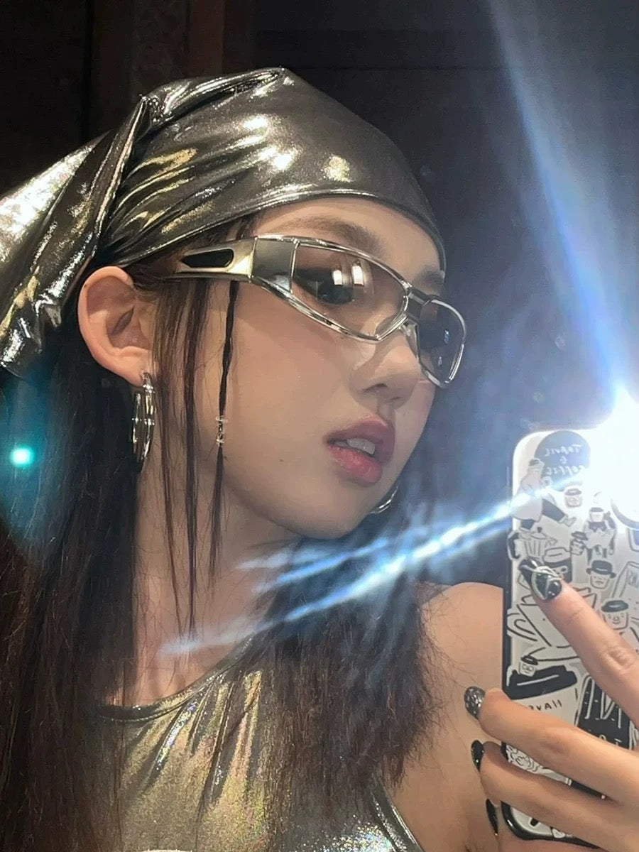 Hot Girl Street Shooting Disco || Y2K WEIRDPLANET VINTAGE GLASSES