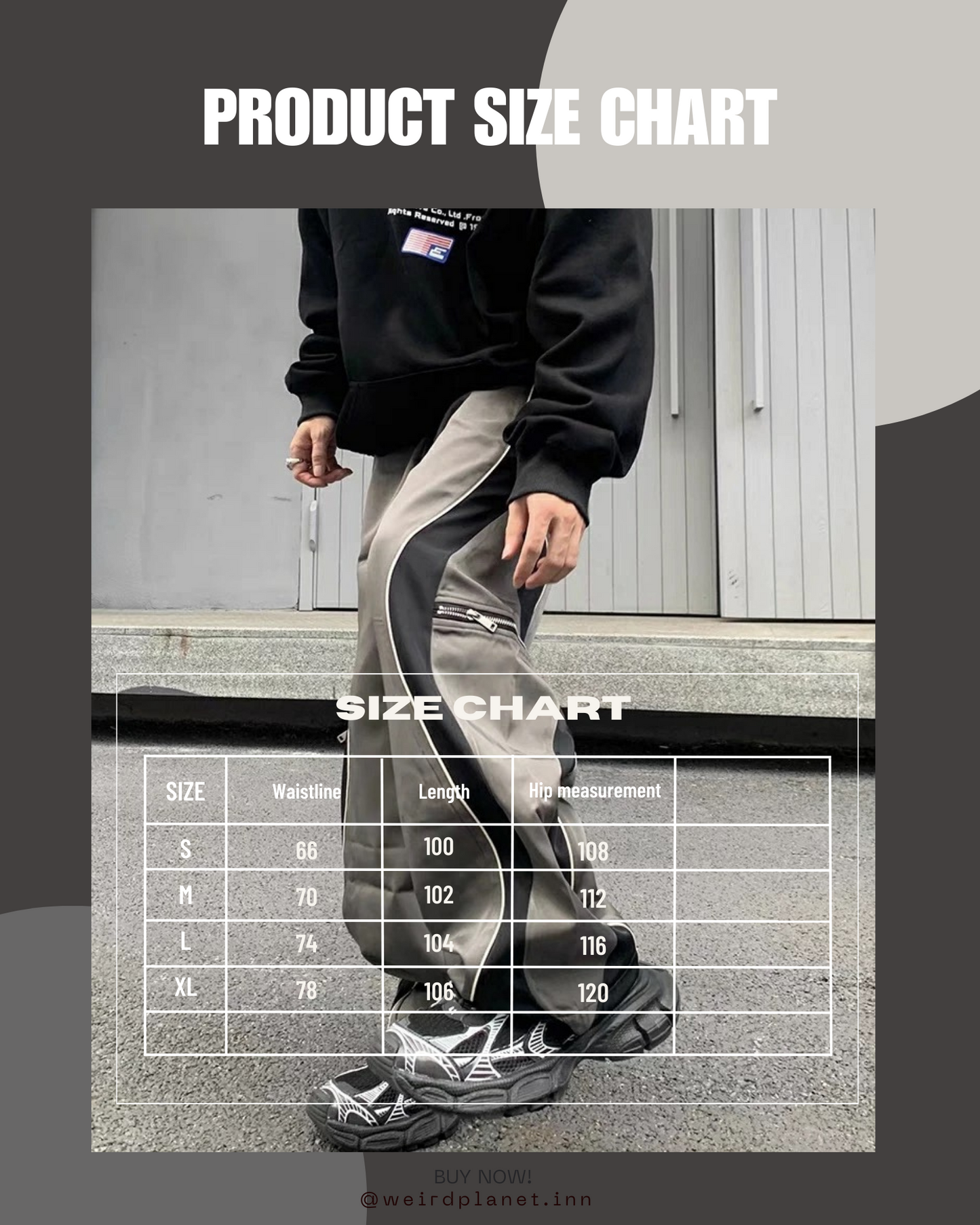Contrast Line Baggy Pant || WEIRDPLANET ||