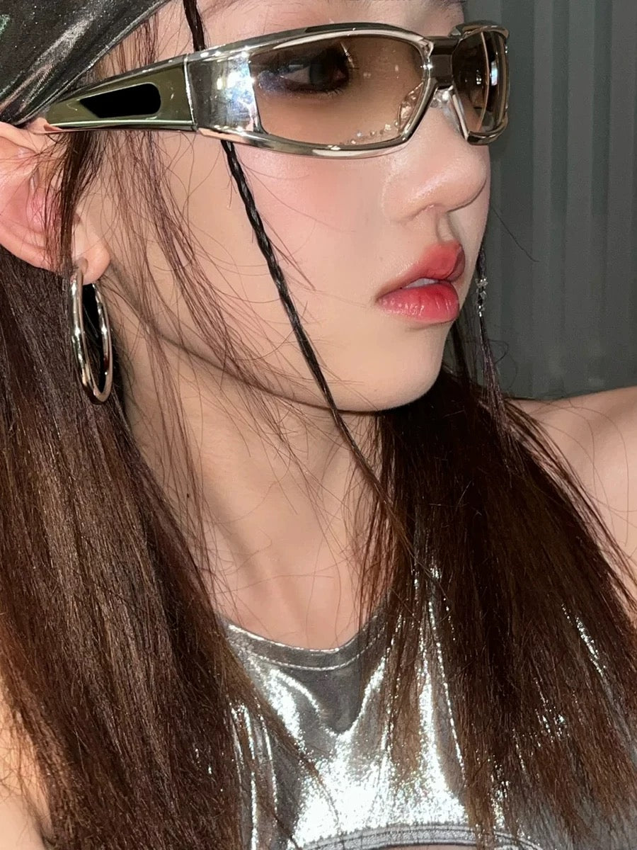 Hot Girl Street Shooting Disco || Y2K WEIRDPLANET VINTAGE GLASSES