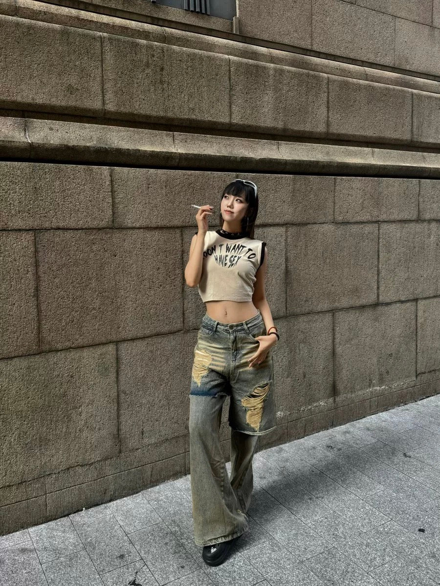 Scrill Pants ll Vintage Washed Denim Pants