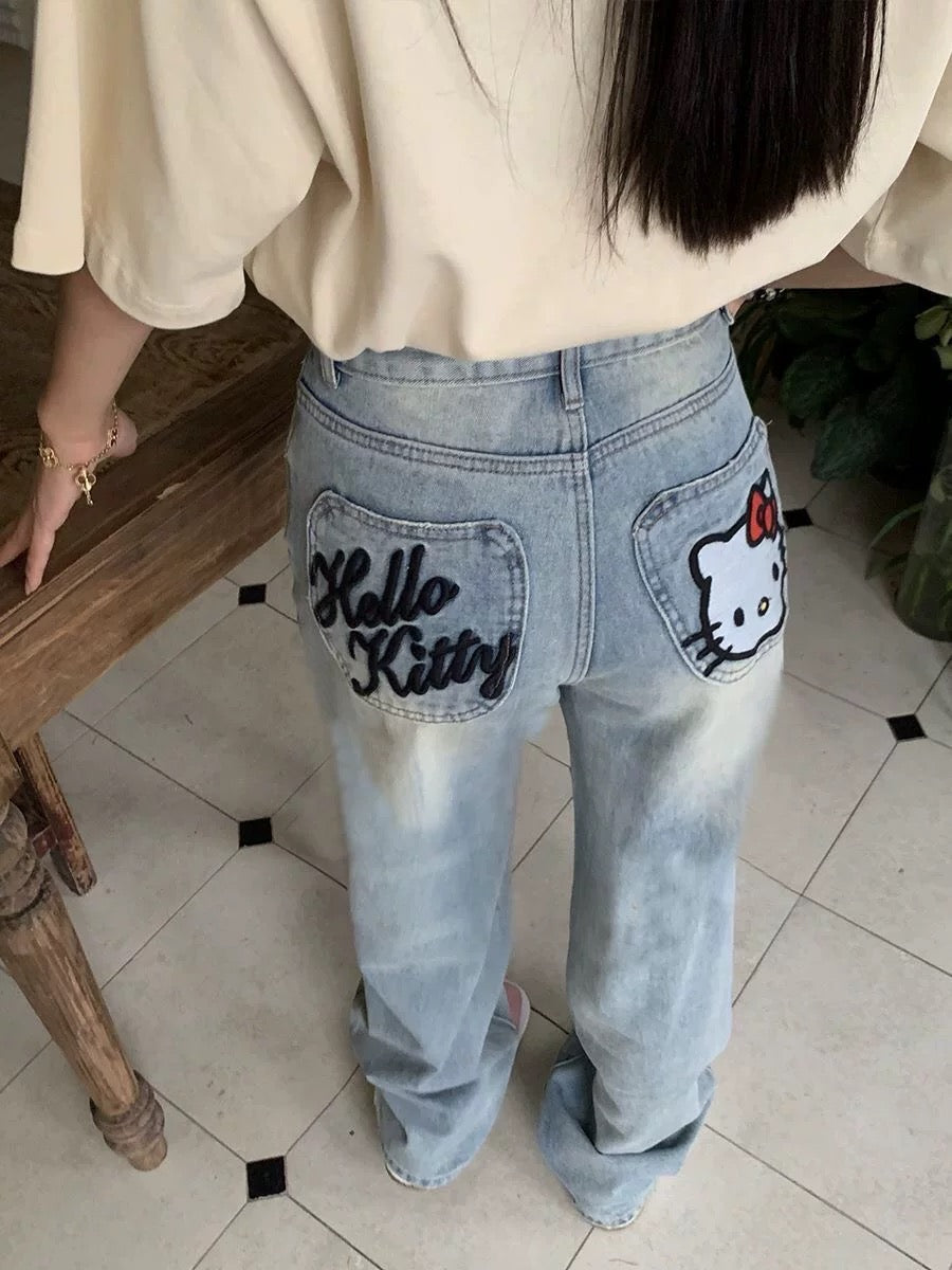 HELLO KITTY Baggy Jeans