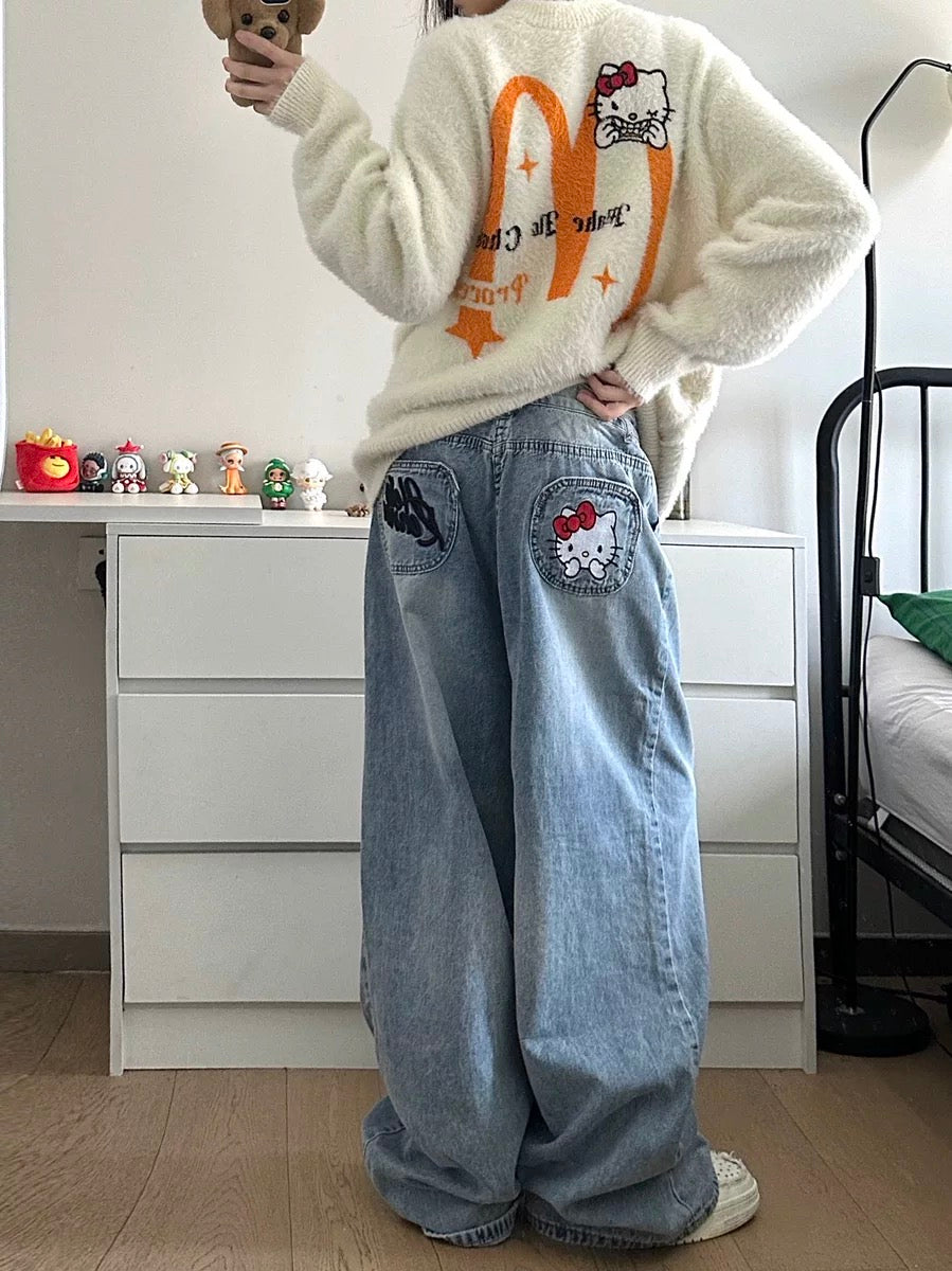 HELLO KITTY Baggy Jeans