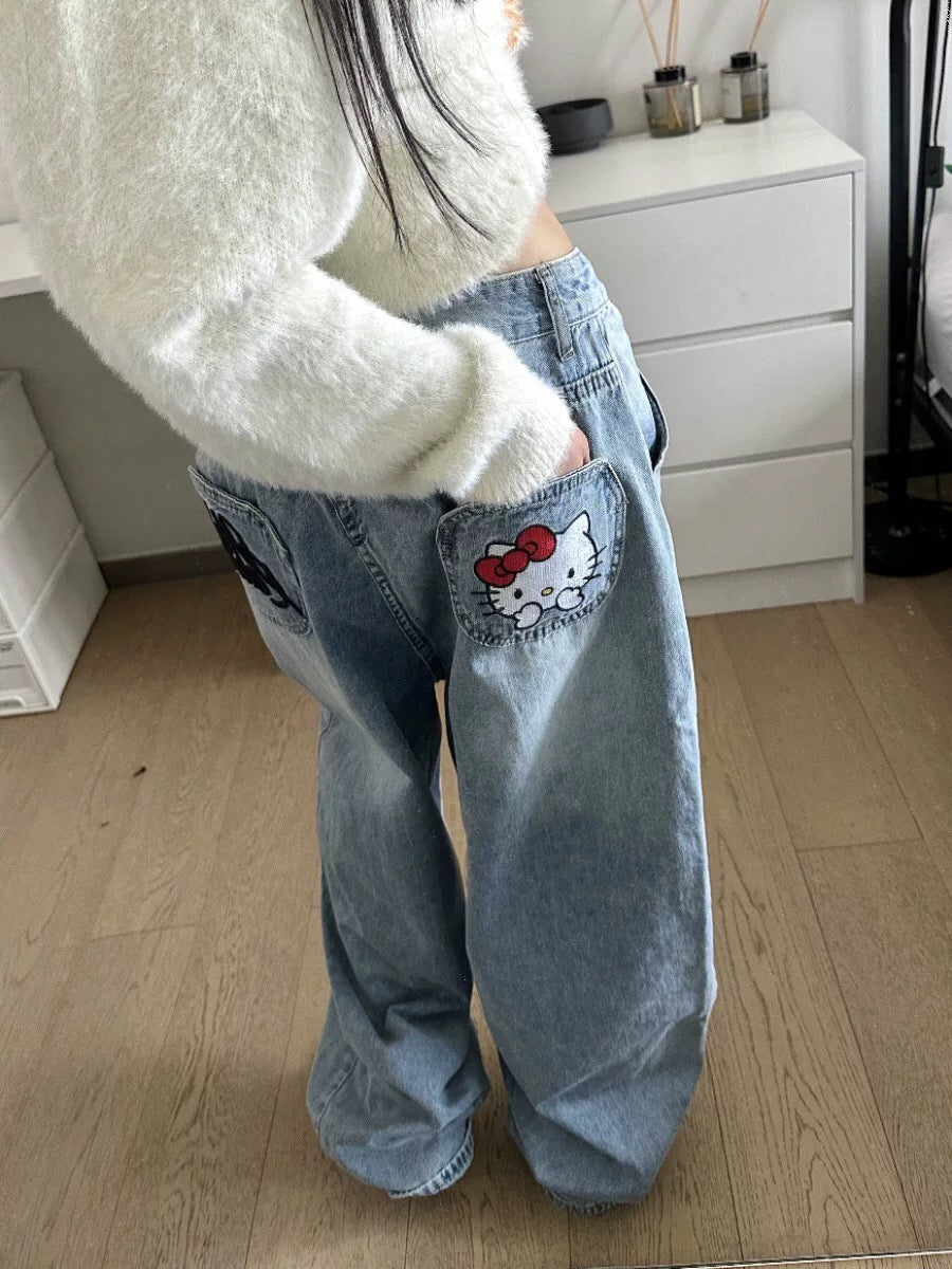 HELLO KITTY Baggy Jeans