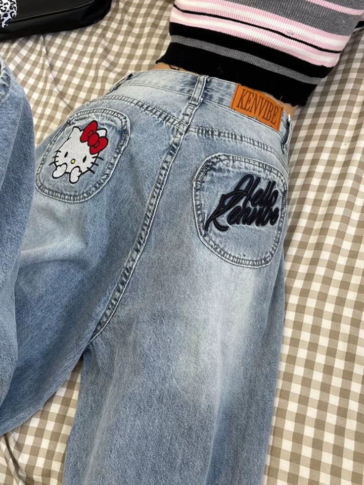 HELLO KITTY Baggy Jeans