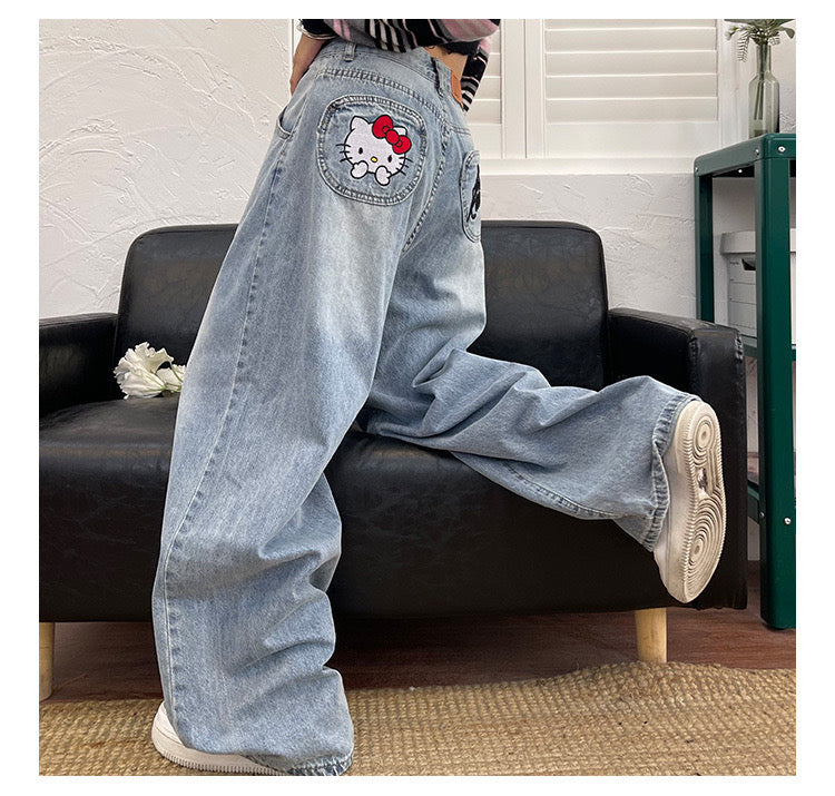 HELLO KITTY Baggy Jeans
