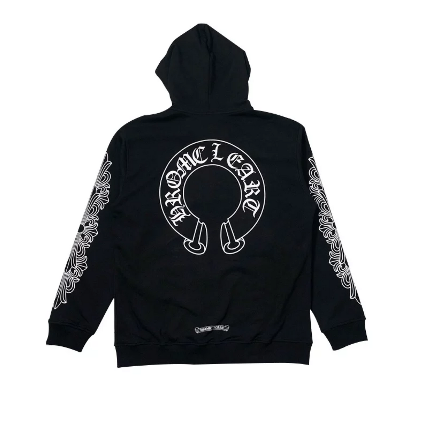 Chrome Hearts Horseshoe Floral Cross Sleeve ZipUp Hoodie