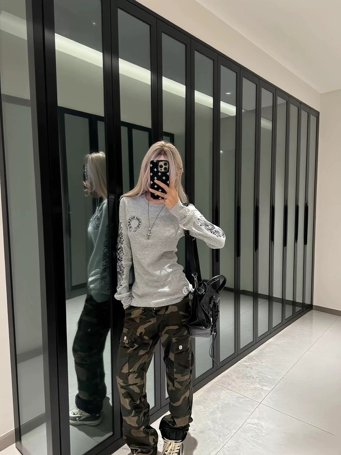 CHROME HEARTS Horseshoe Thermal Long T-shirt