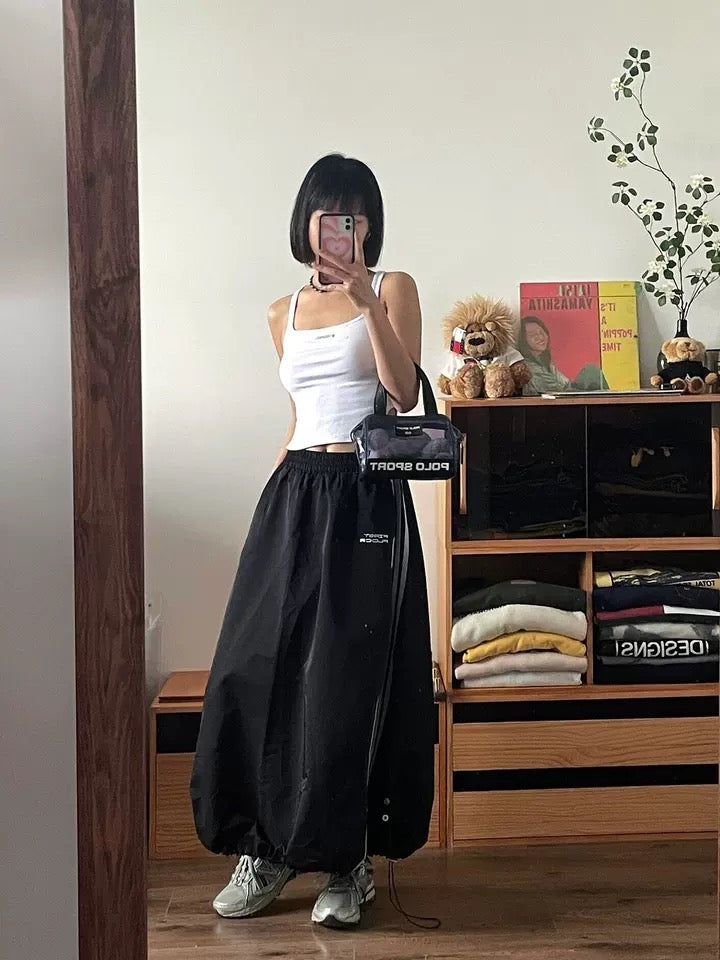 Triple Strips Balloon Skirt