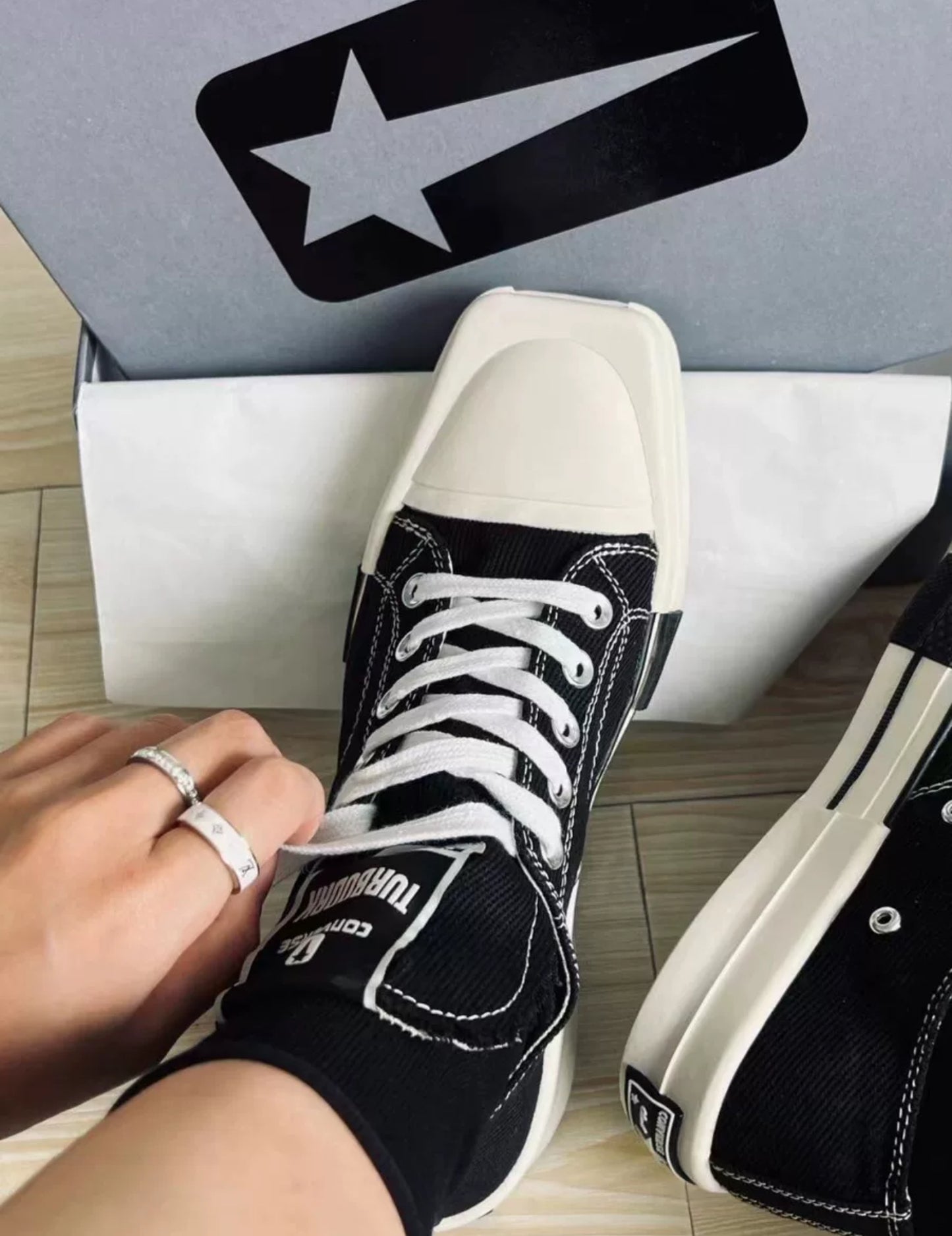 Converse Rick Owens x TURBODRK Chuck 70 High 'Black'