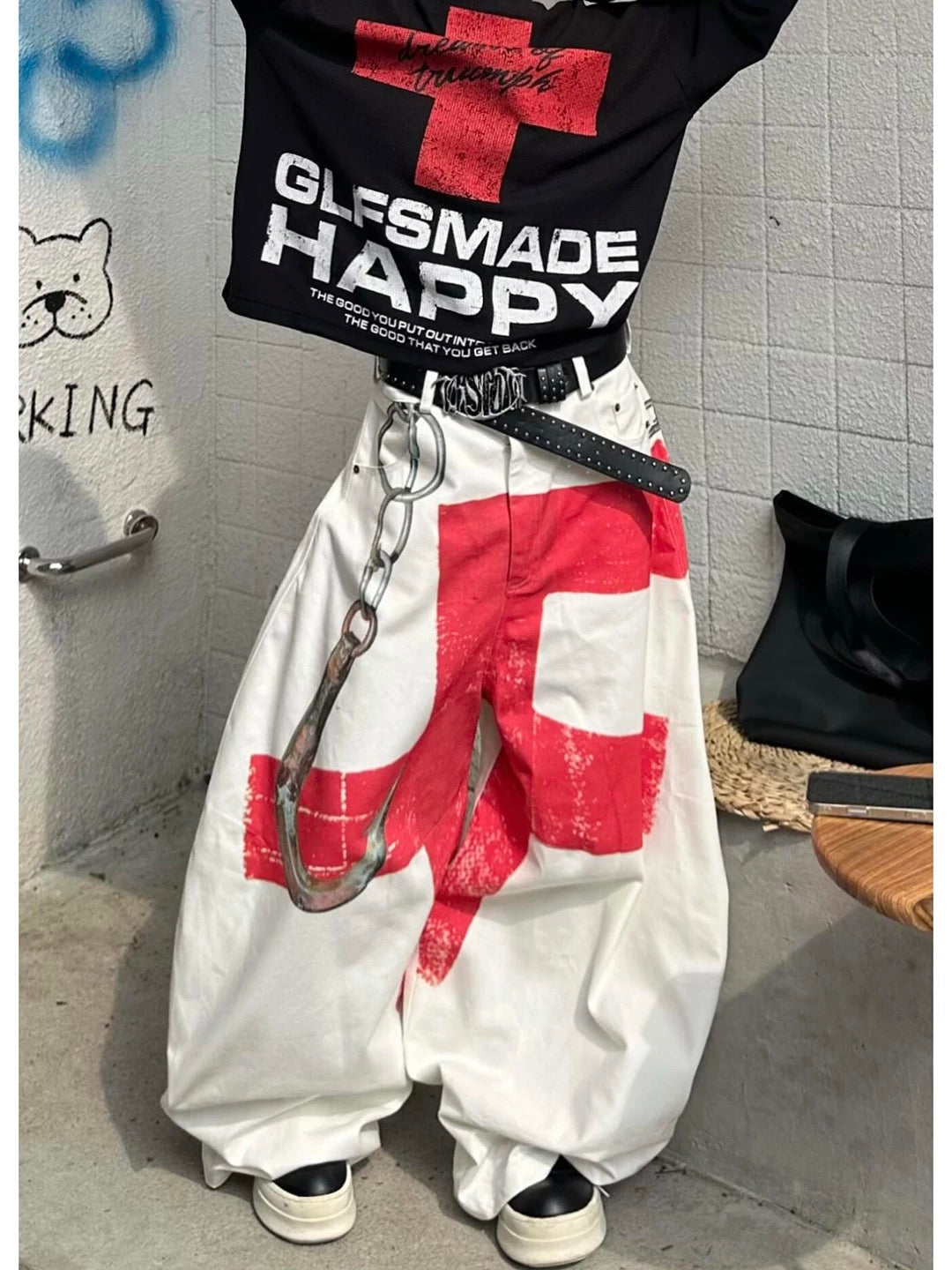 S Line Hook Baggy Pants