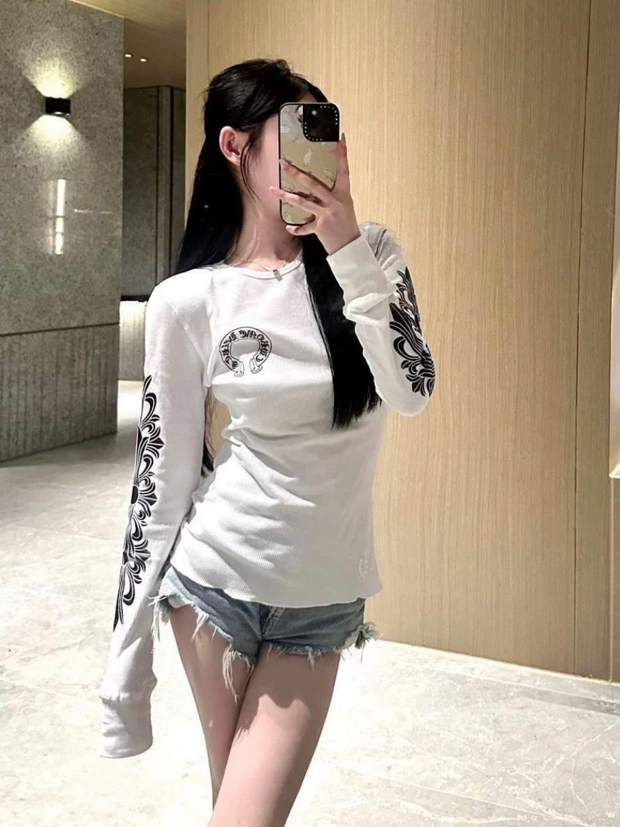 CHROME HEARTS Horseshoe Thermal Long T-shirt