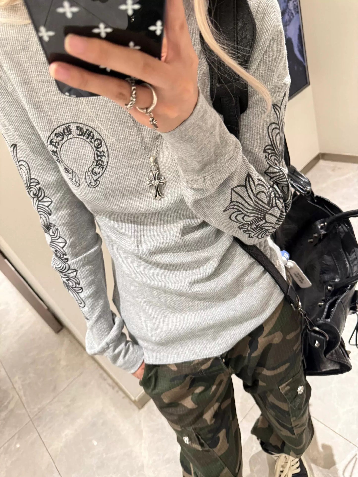 CHROME HEARTS Horseshoe Thermal Long T-shirt