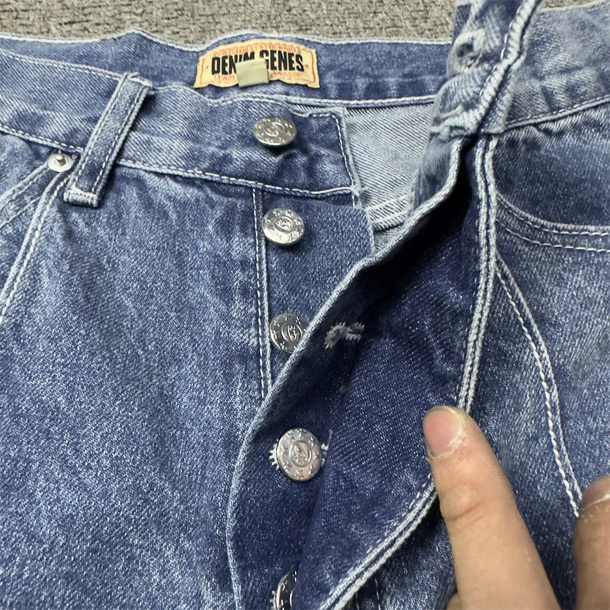 Corteiz C-Star Denim Jorts Faded Blue – WEIRDPLANET