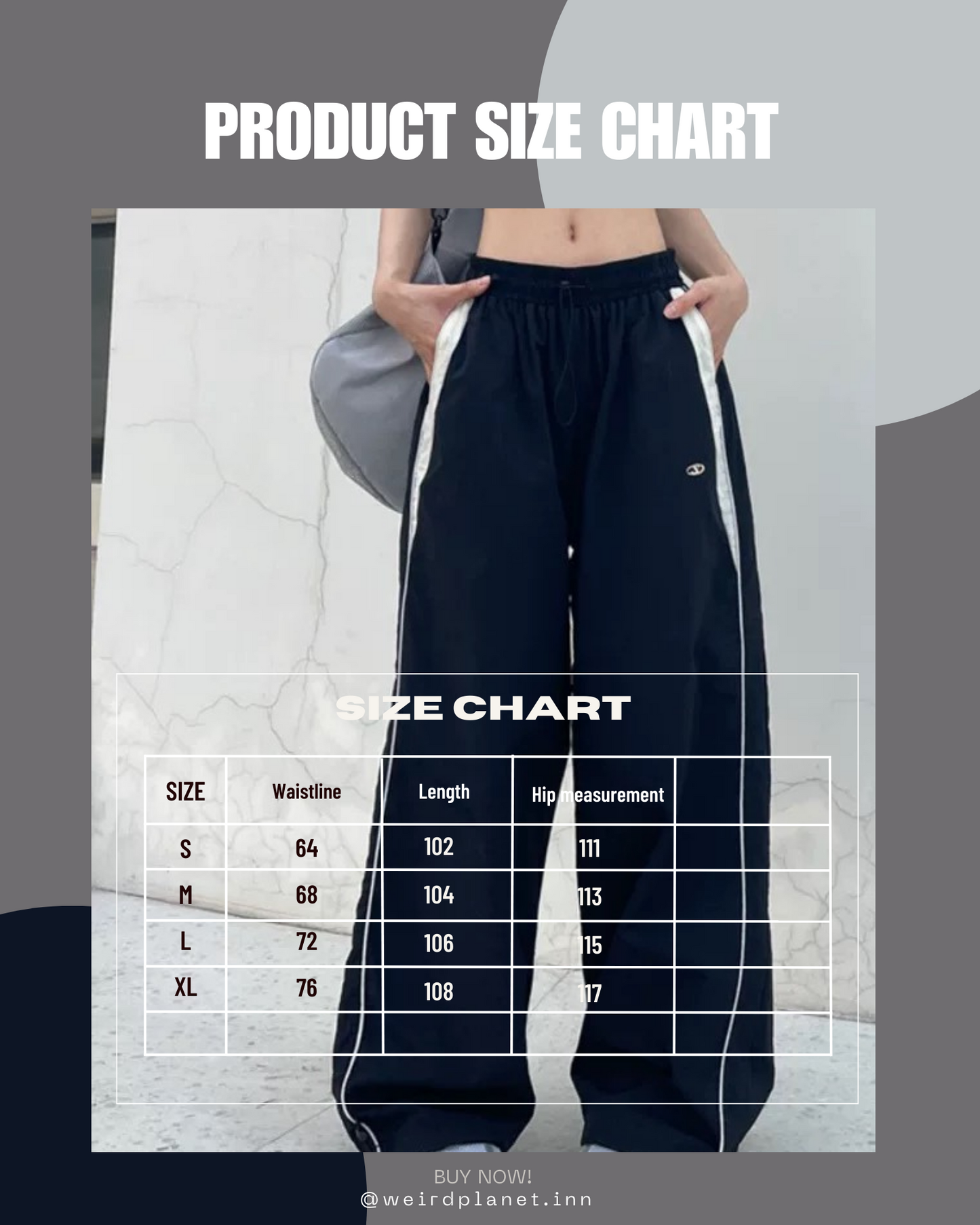Korean Baggy Sport Pants || WEIRDPLANET ||